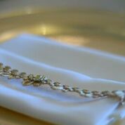 Ivory Napkin with Gold Accents